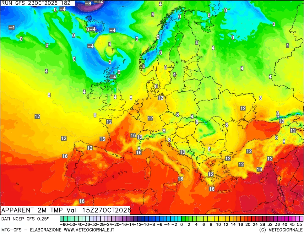 mappa Temp percepita