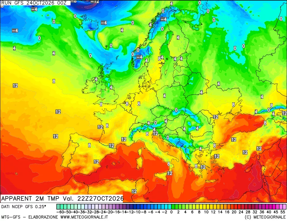 mappa Temp percepita