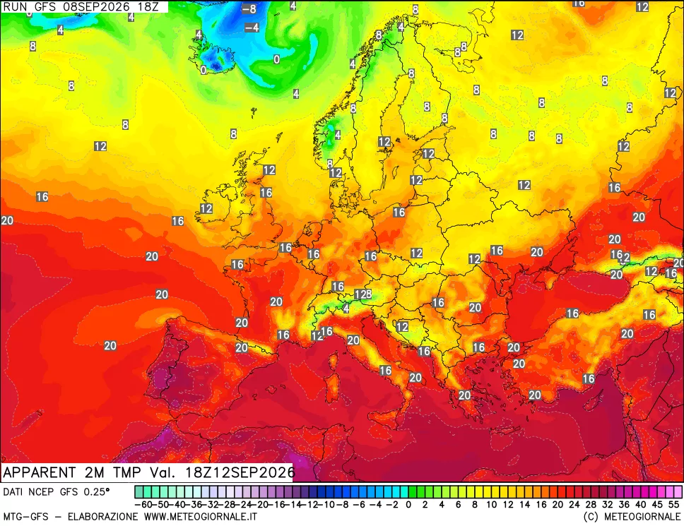 mappa Temp percepita