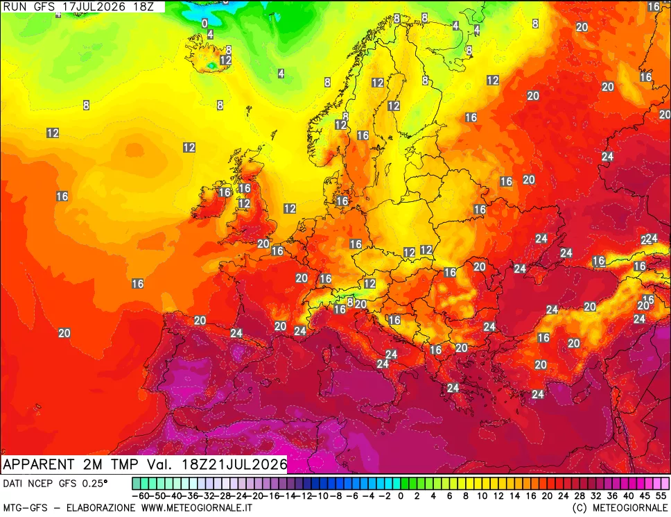 mappa Temp percepita