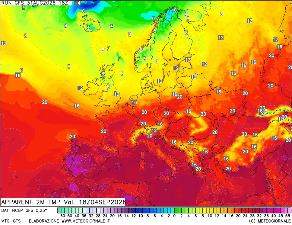 mappa Temp percepita