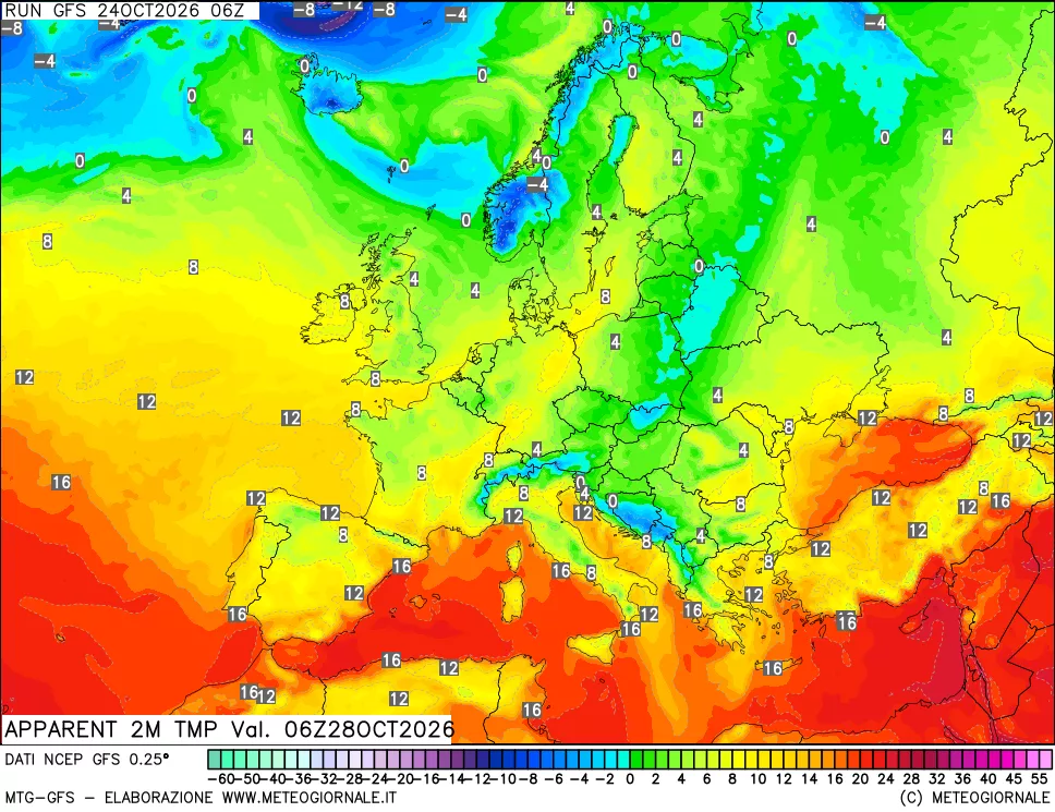 mappa Temp percepita