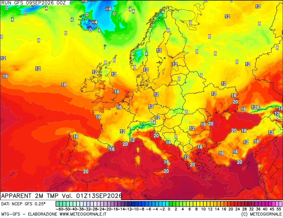 mappa Temp percepita