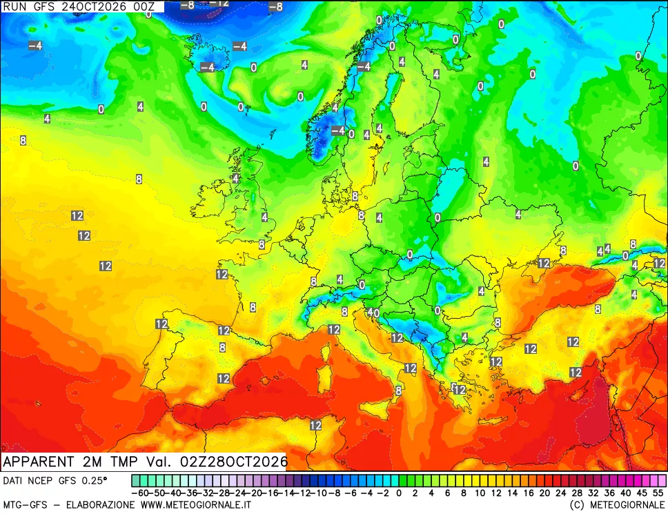 mappa Temp percepita