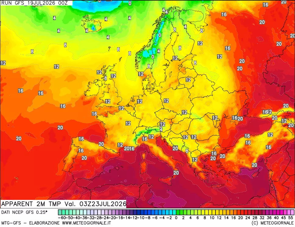 mappa Temp percepita