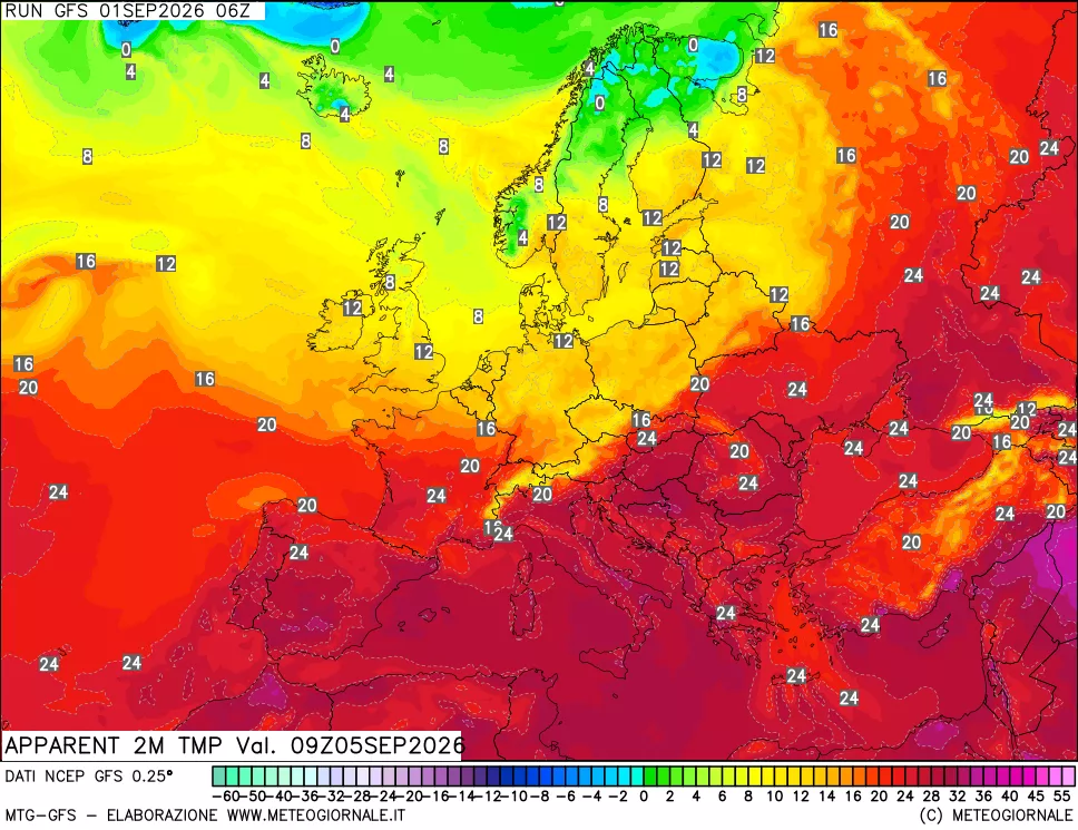 mappa Temp percepita
