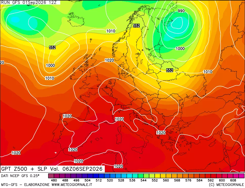 mappa 500 hPa GPT + Press SLM