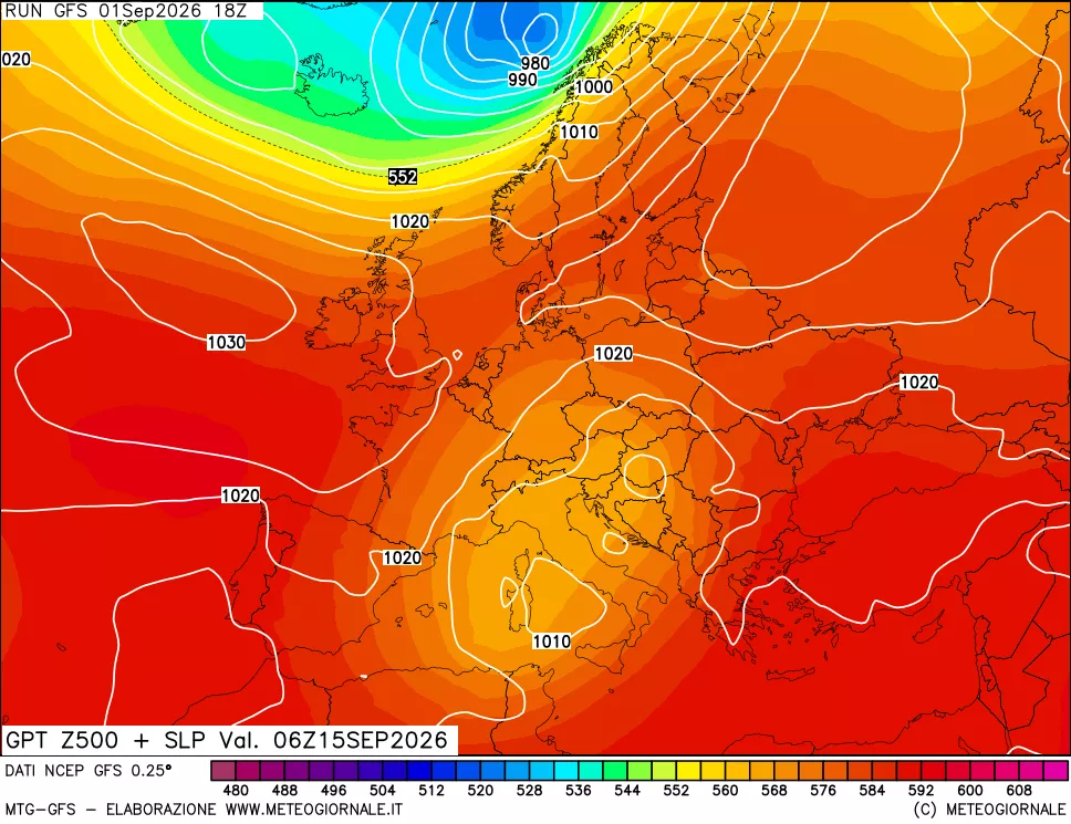 mappa 500 hPa GPT + Press SLM