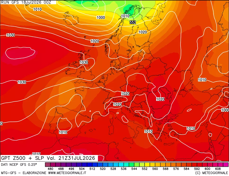mappa 500 hPa GPT + Press SLM
