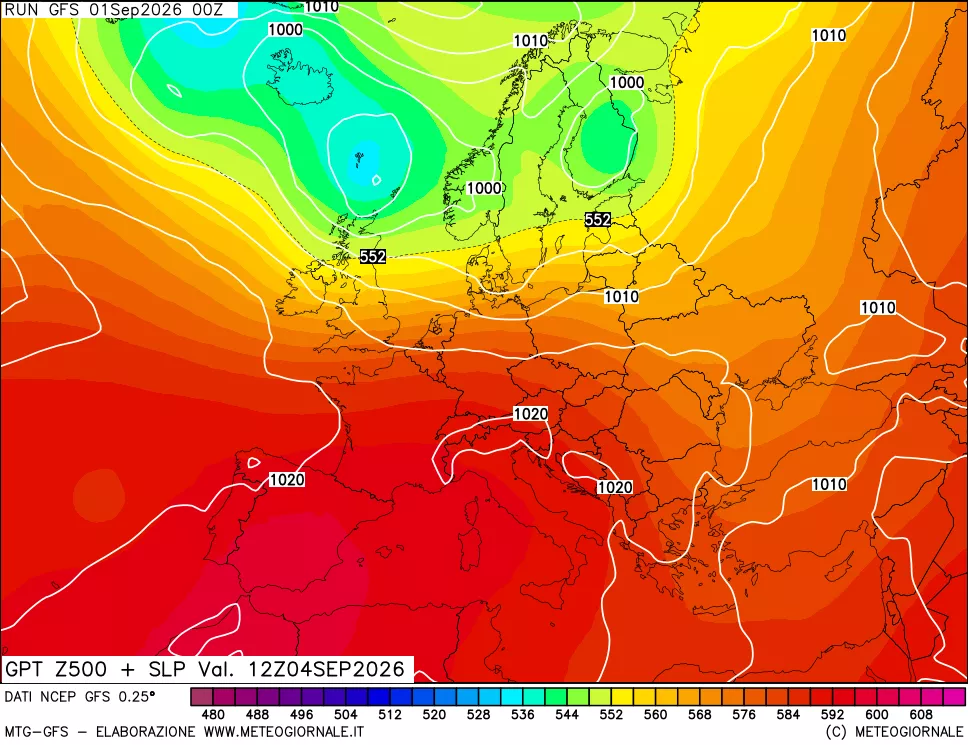 mappa 500 hPa GPT + Press SLM