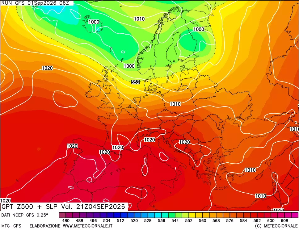 mappa 500 hPa GPT + Press SLM