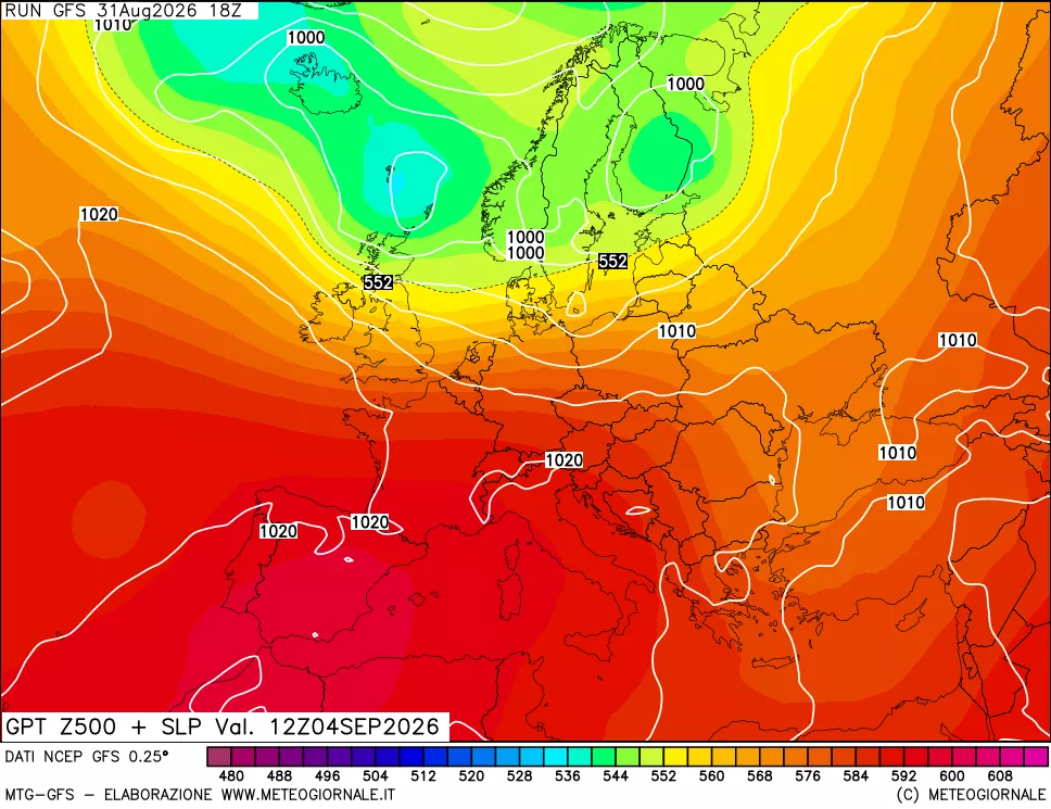 mappa 500 hPa GPT + Press SLM