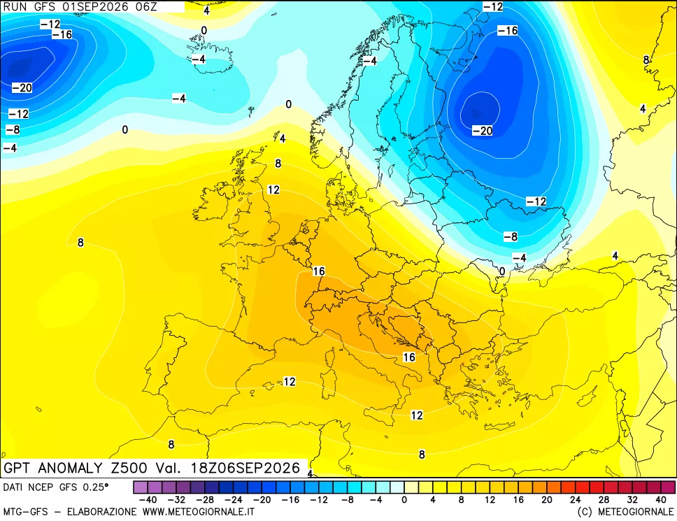 mappa 500 hPa GPT Anomaly vs Cli.No 1981-2010