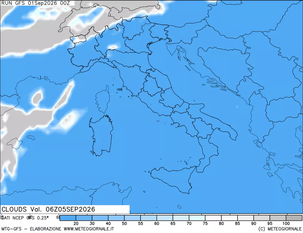 mappa Nuvolosità totale