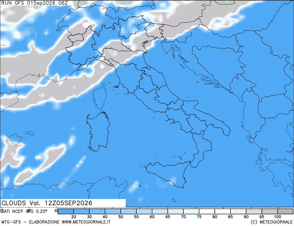 mappa Nuvolosità totale