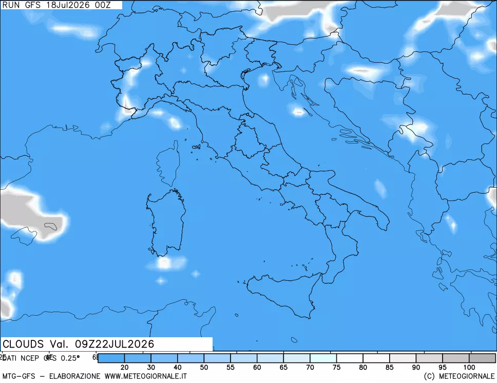 mappa Nuvolosità totale