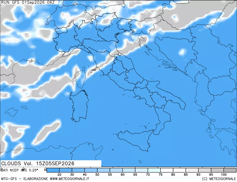 mappa Nuvolosità totale