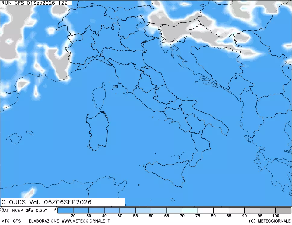 mappa Nuvolosità totale