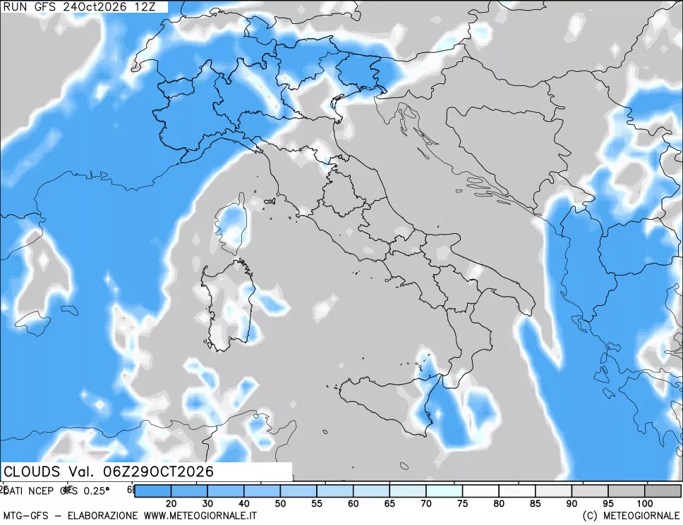 mappa Nuvolosità totale