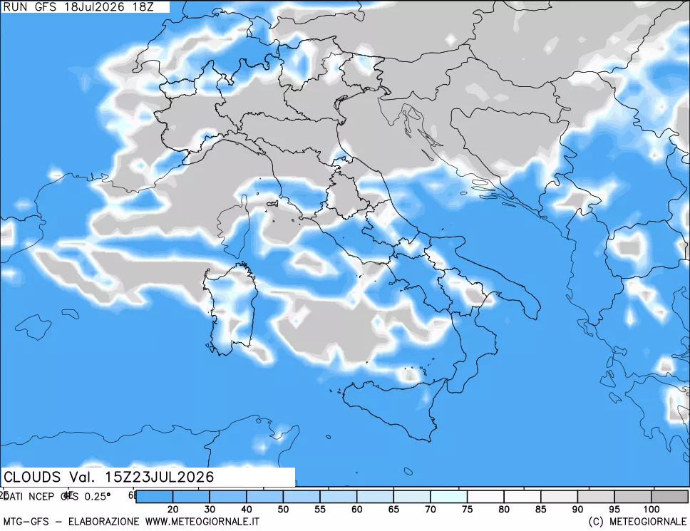 mappa Nuvolosità totale
