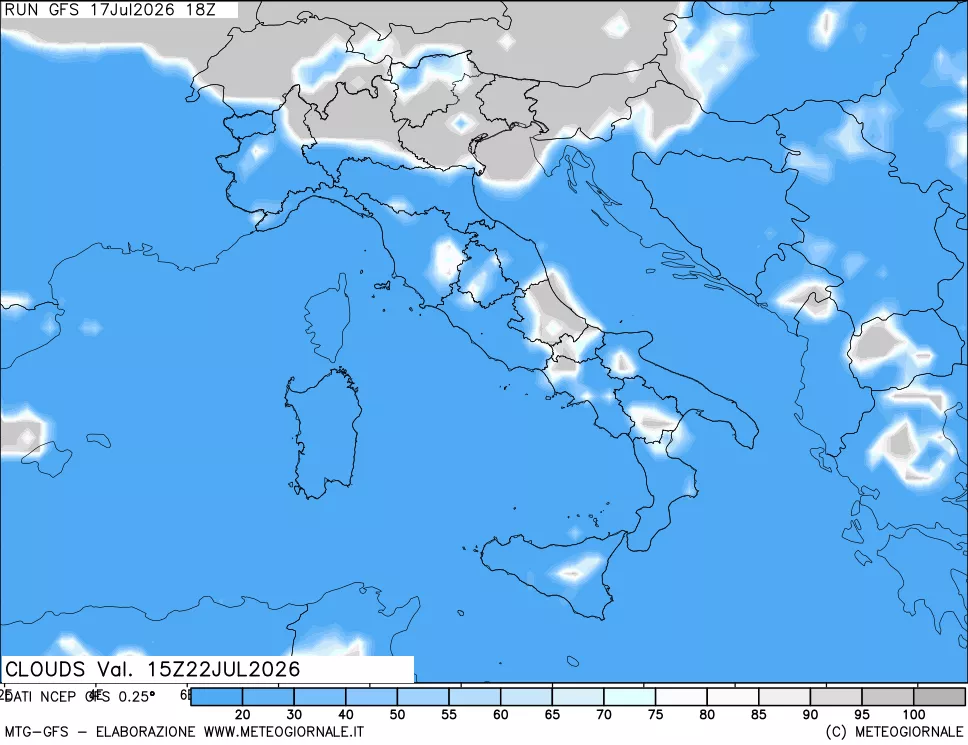 mappa Nuvolosità totale