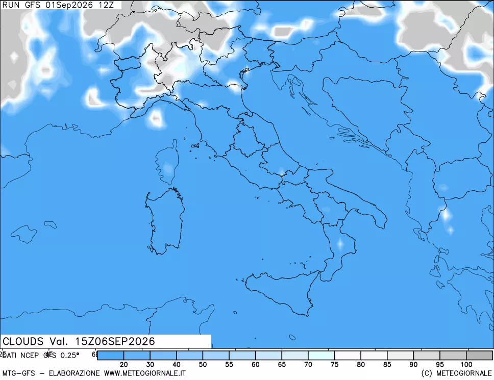 mappa Nuvolosità totale