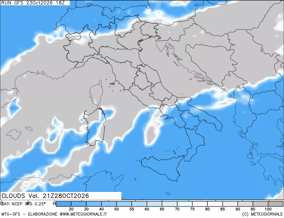 mappa Nuvolosità totale