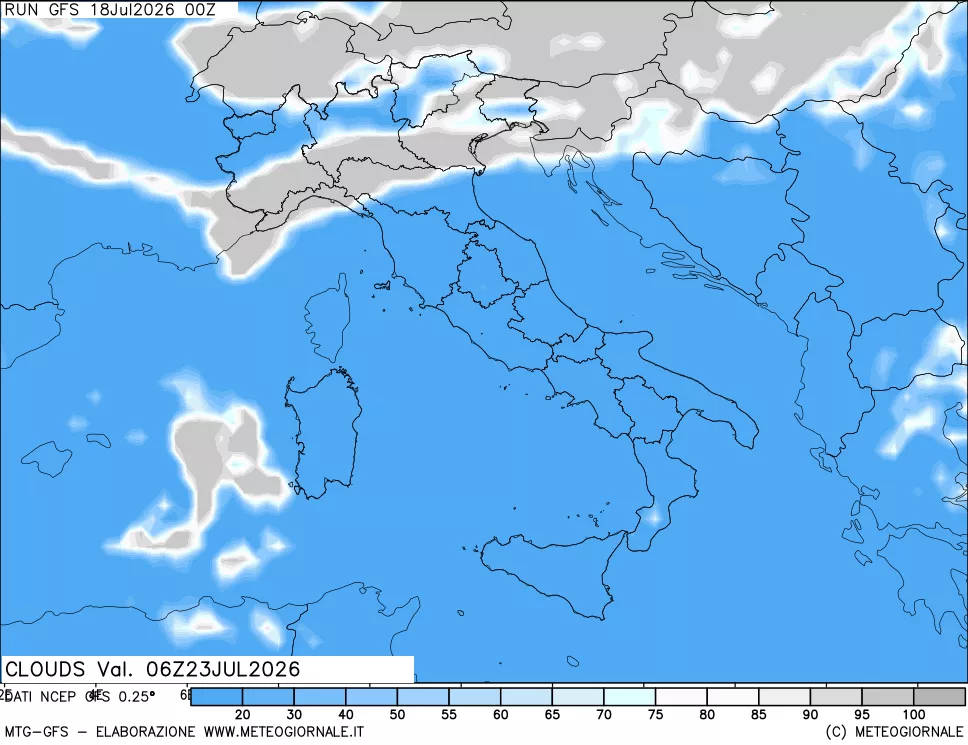mappa Nuvolosità totale