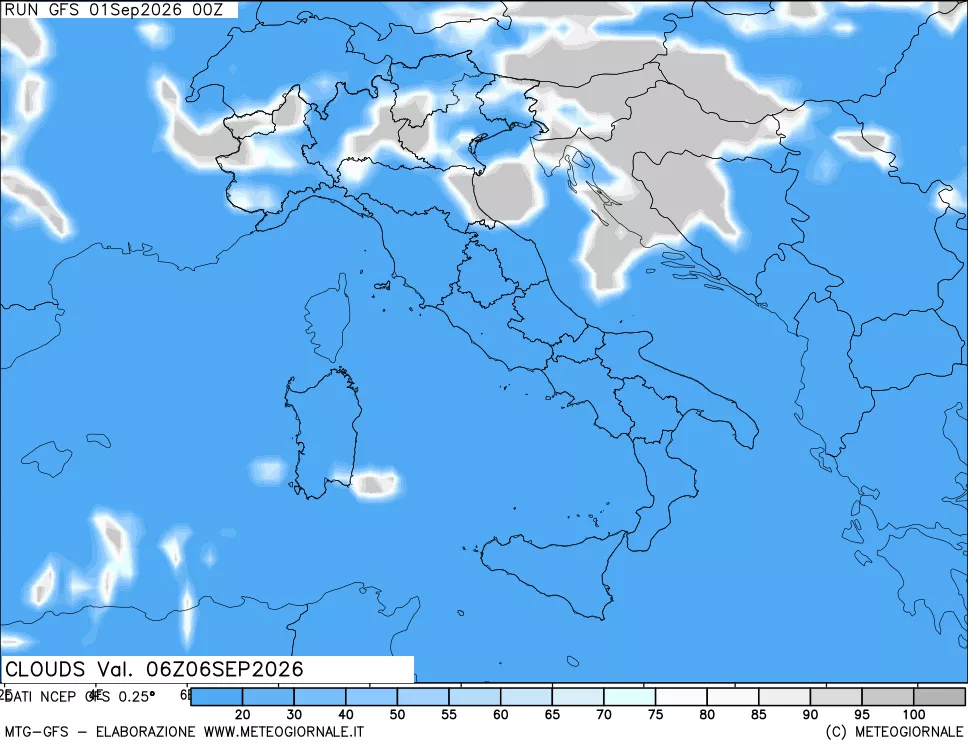 mappa Nuvolosità totale