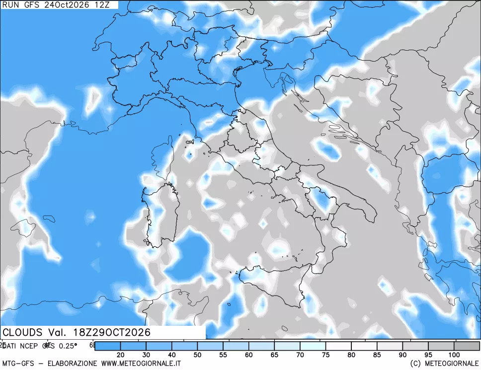 mappa Nuvolosità totale