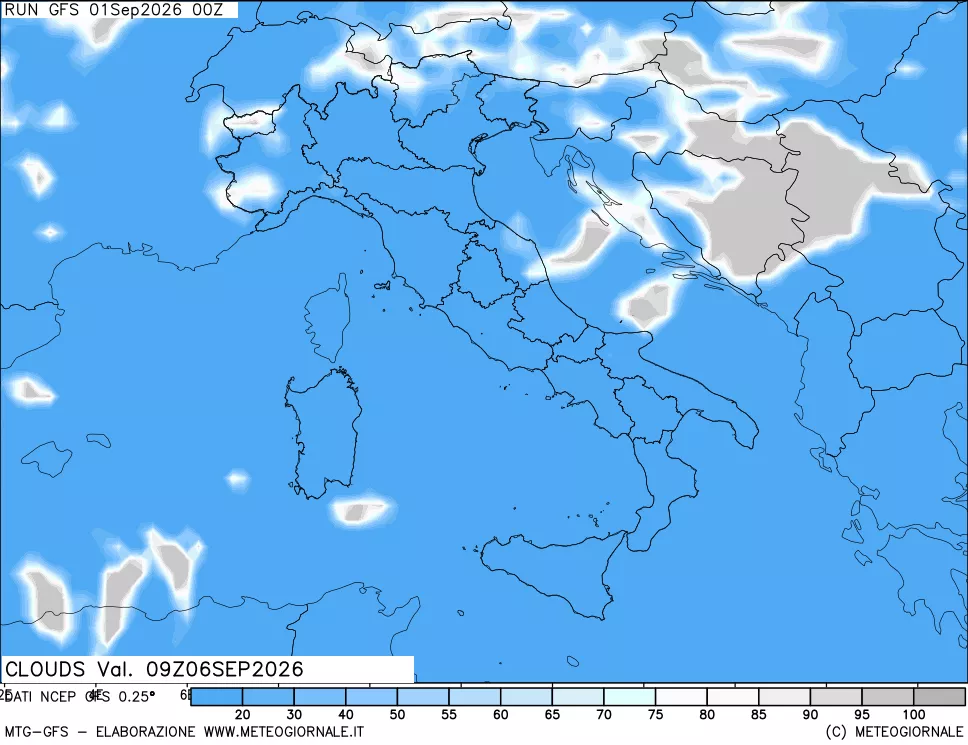 mappa Nuvolosità totale