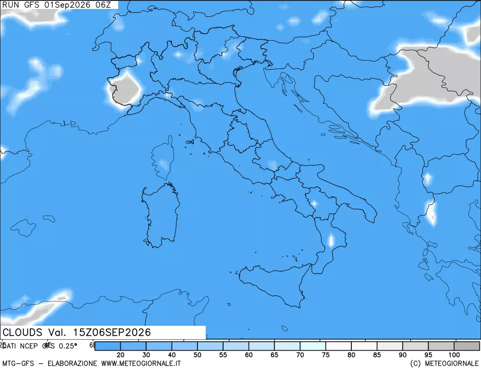 mappa Nuvolosità totale