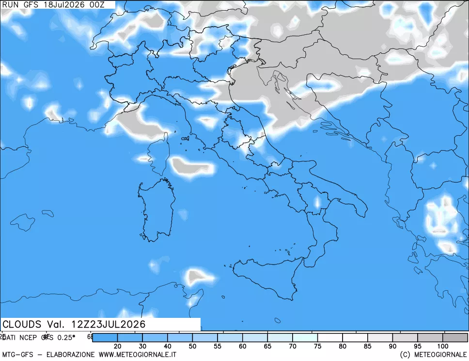 mappa Nuvolosità totale