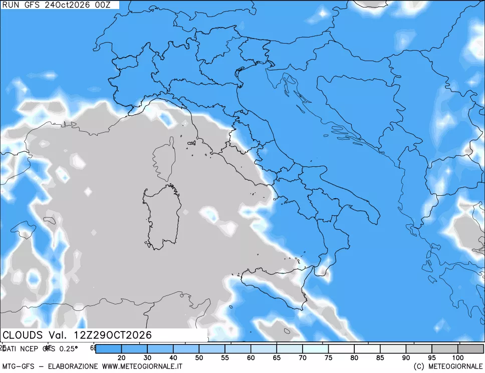 mappa Nuvolosità totale