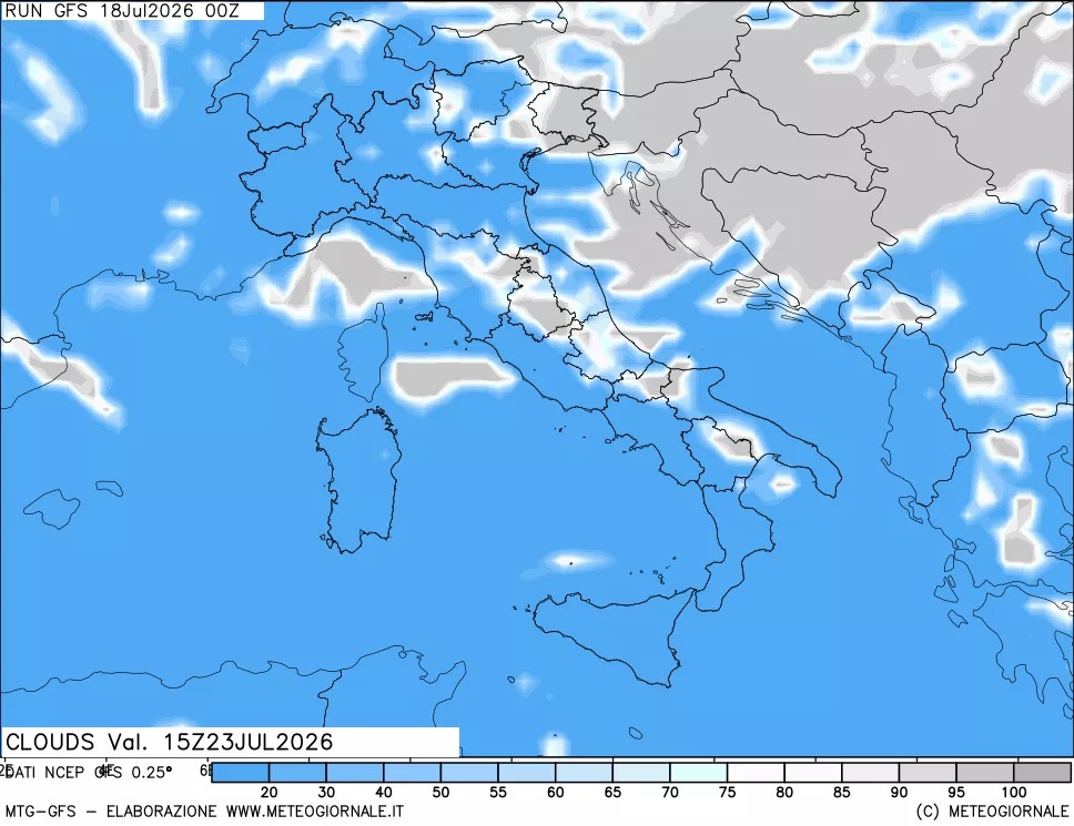 mappa Nuvolosità totale