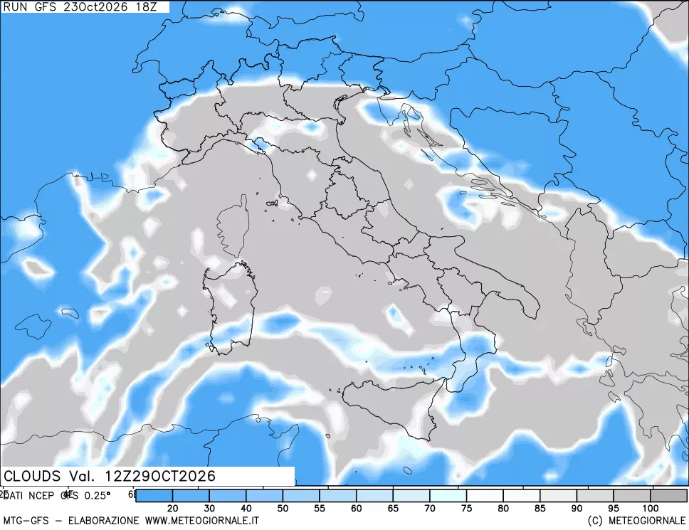 mappa Nuvolosità totale