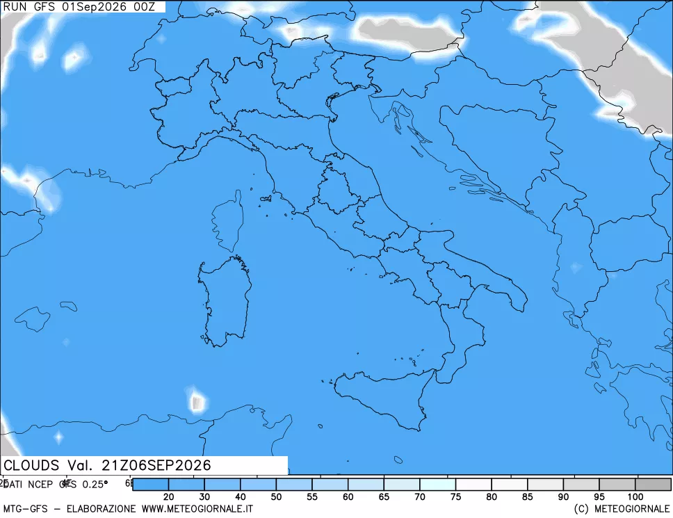 mappa Nuvolosità totale