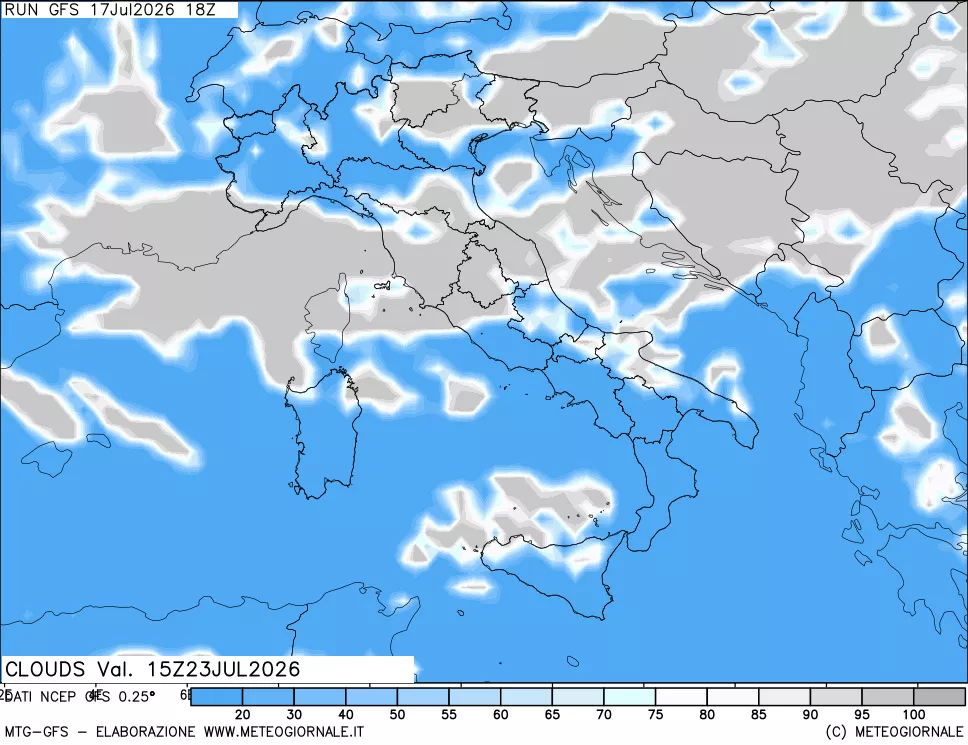 mappa Nuvolosità totale