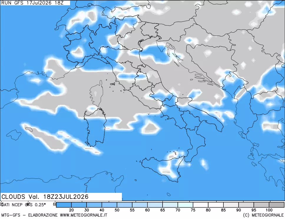 mappa Nuvolosità totale