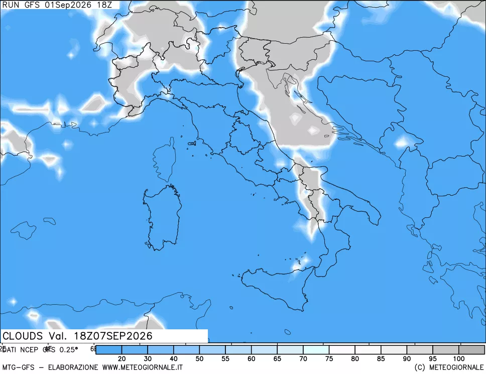 mappa Nuvolosità totale