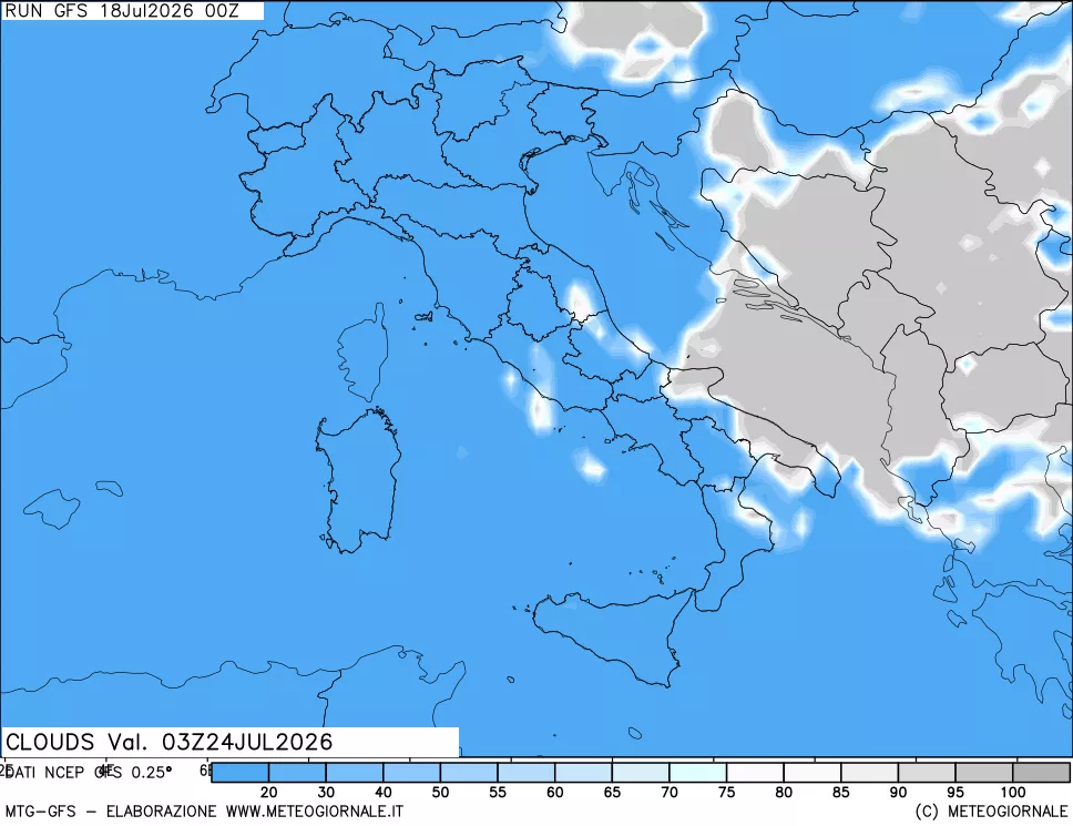 mappa Nuvolosità totale