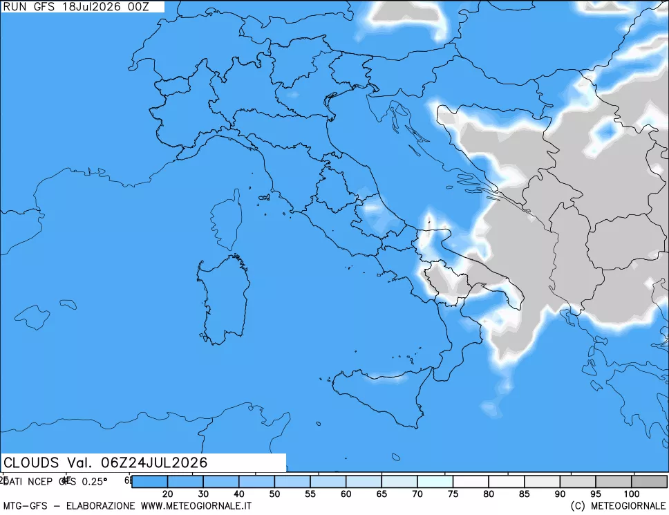 mappa Nuvolosità totale