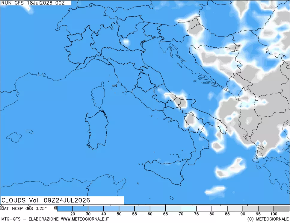 mappa Nuvolosità totale