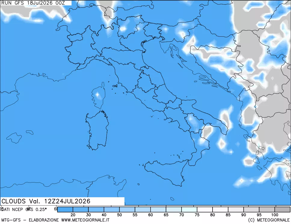 mappa Nuvolosità totale