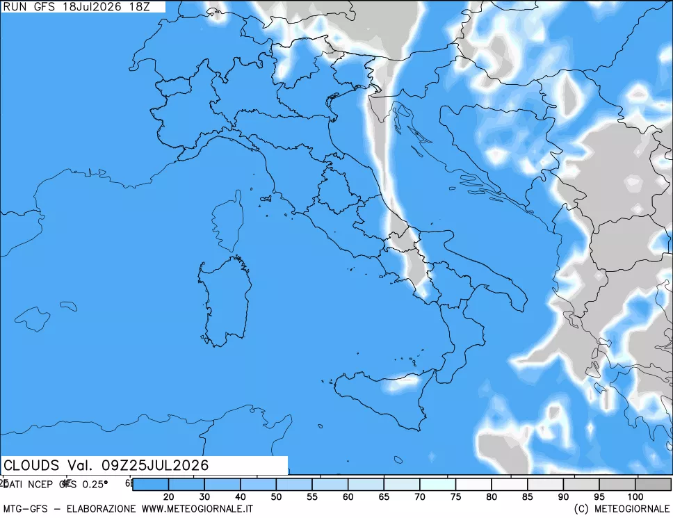 mappa Nuvolosità totale