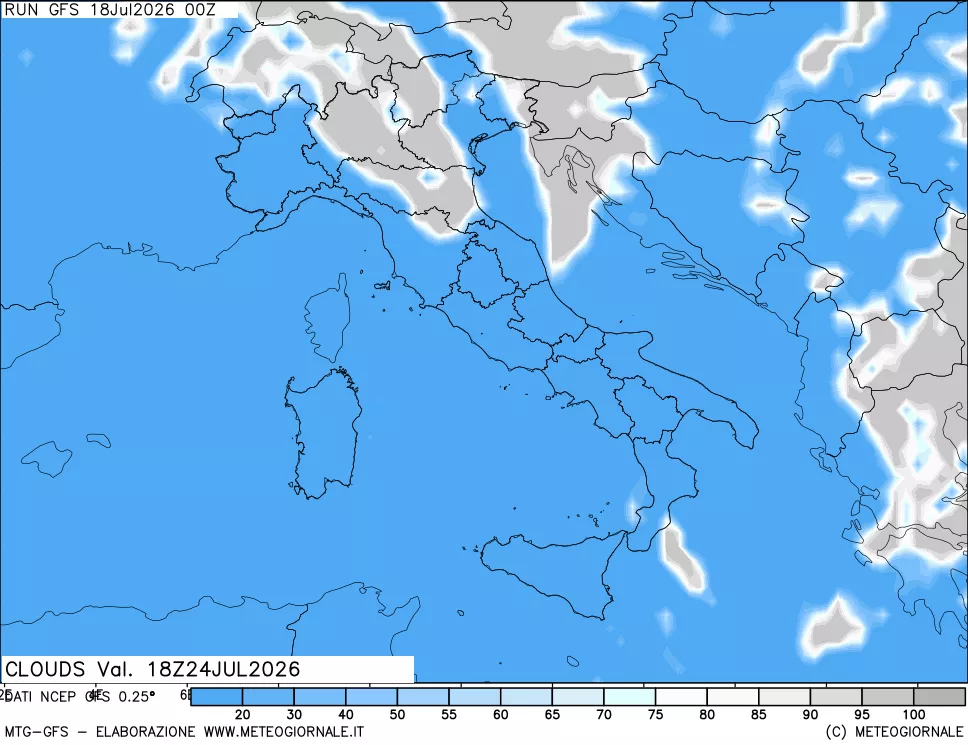 mappa Nuvolosità totale