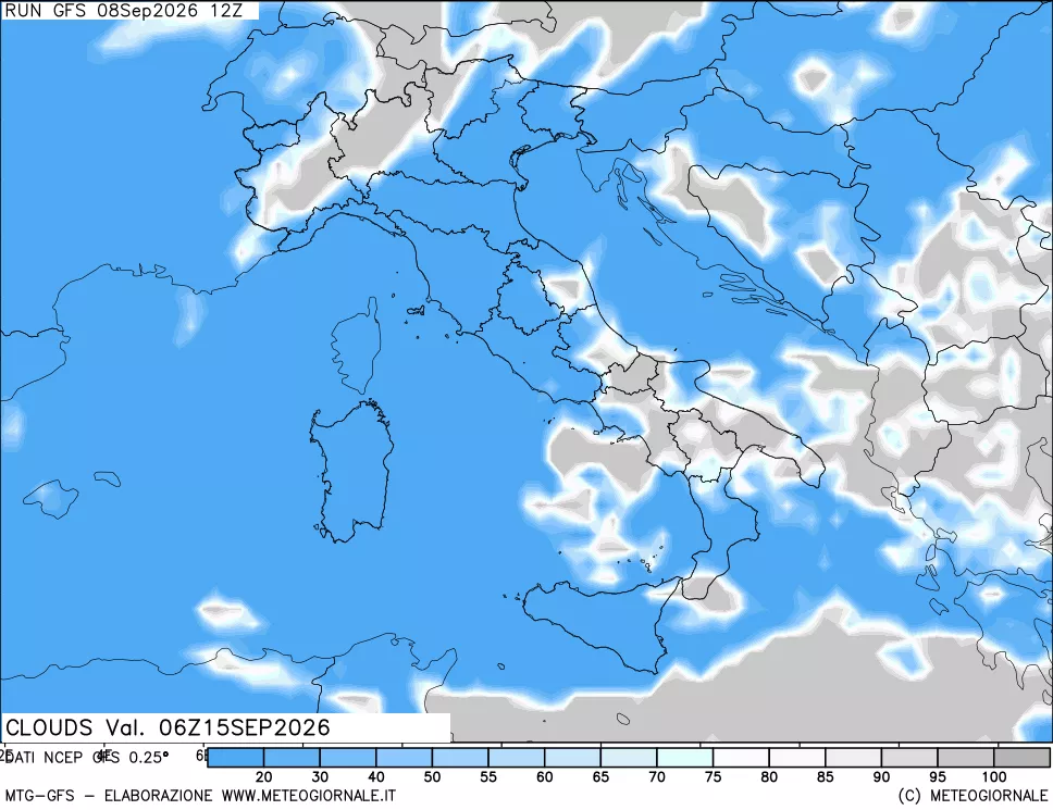 mappa Nuvolosità totale