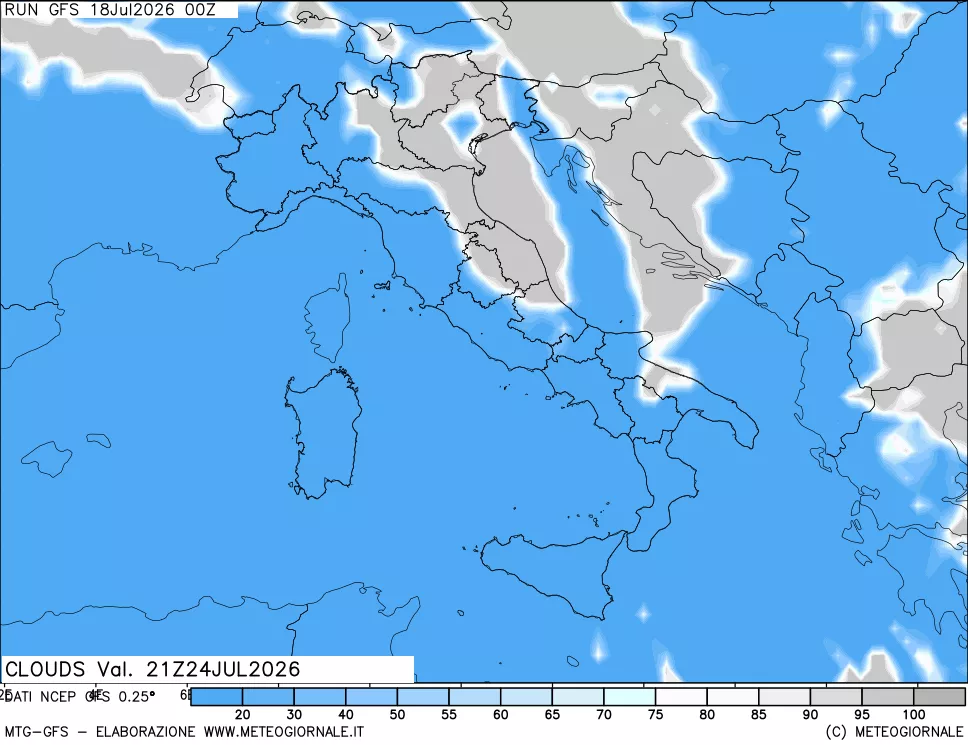 mappa Nuvolosità totale