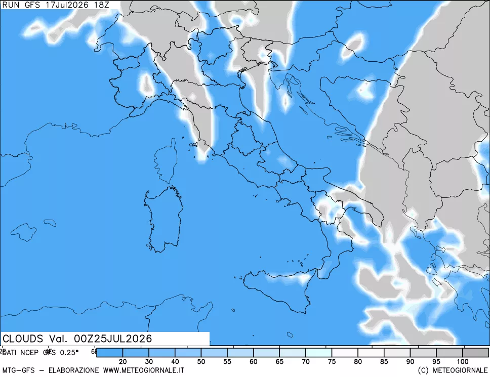 mappa Nuvolosità totale