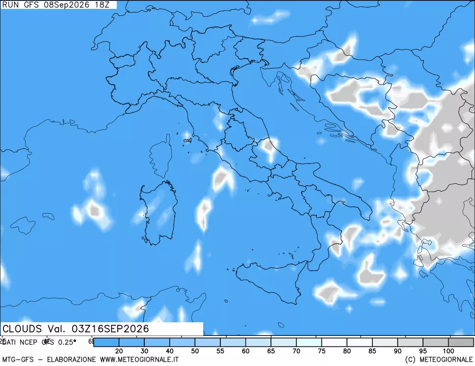 mappa Nuvolosità totale